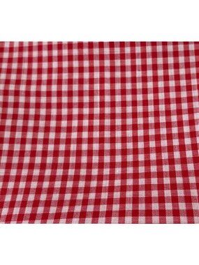 Red & White Gingham Check Cotton Fabric 21 x 58" Sewing Craft